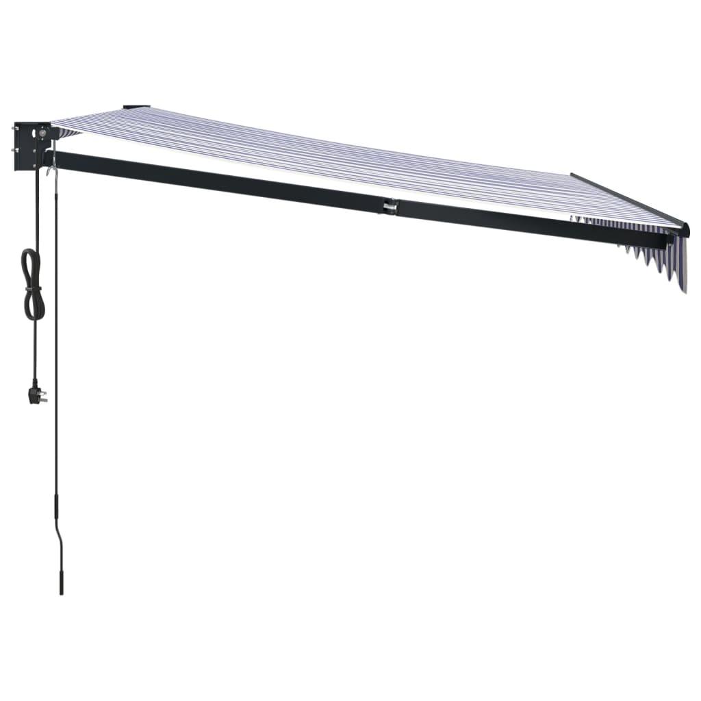 Automatska tenda na uvlačenje plavo-bijela 3 x 2,5 m