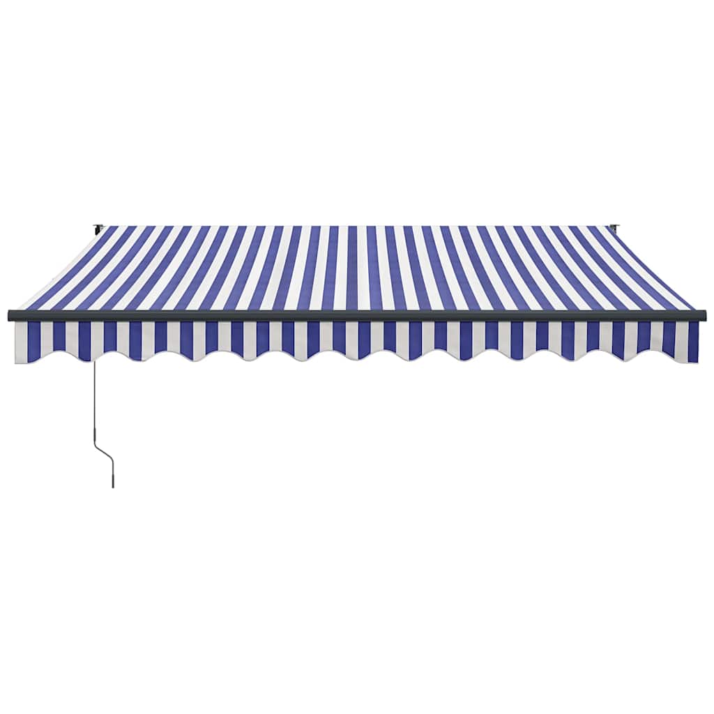 Automatska tenda na uvlačenje plavo-bijela 3,5 x 2,5 m