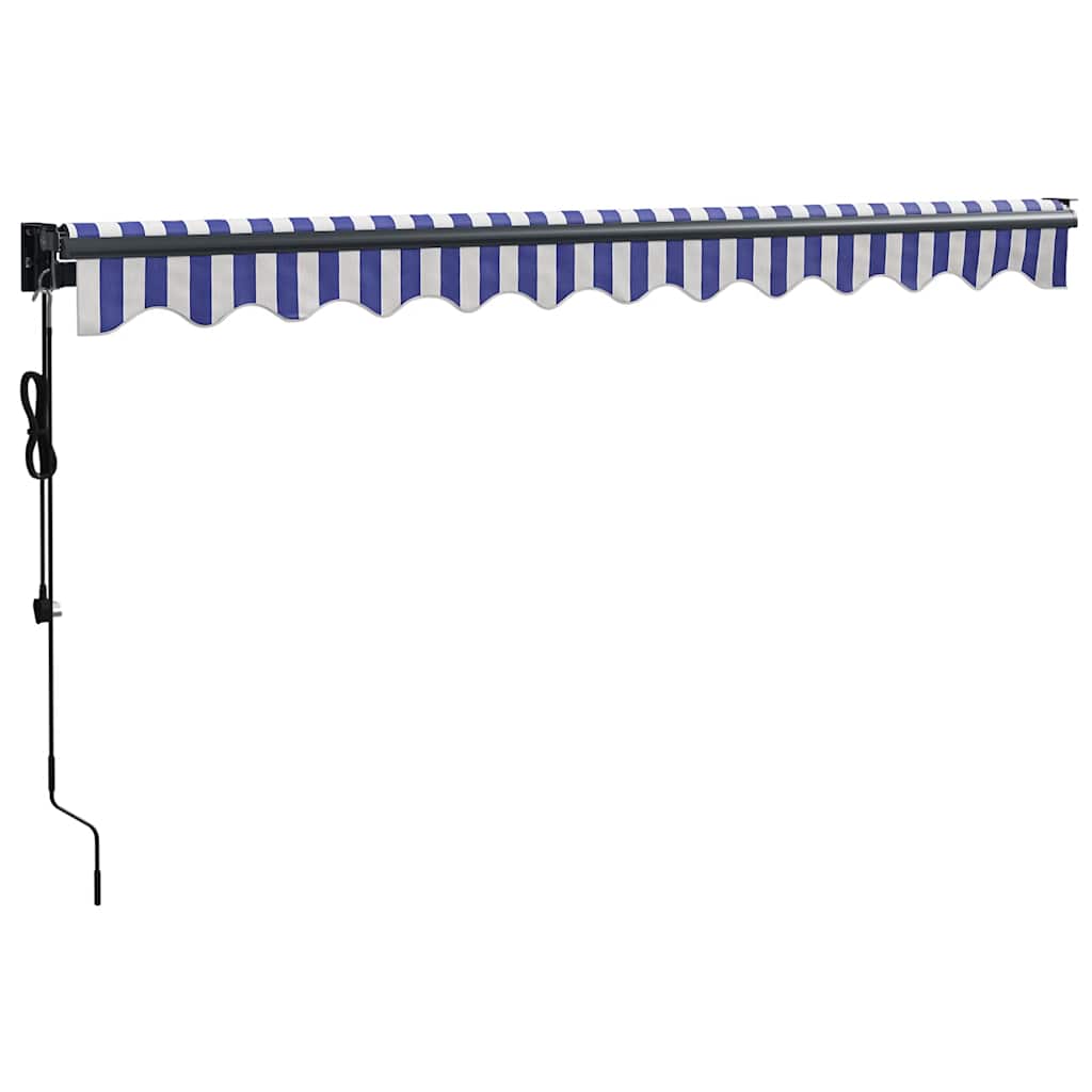 Automatska tenda na uvlačenje plavo-bijela 3,5 x 2,5 m