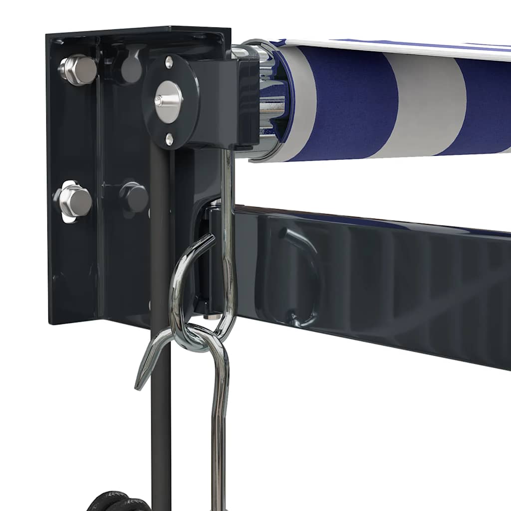 Automatska tenda na uvlačenje plavo-bijela 3,5 x 2,5 m