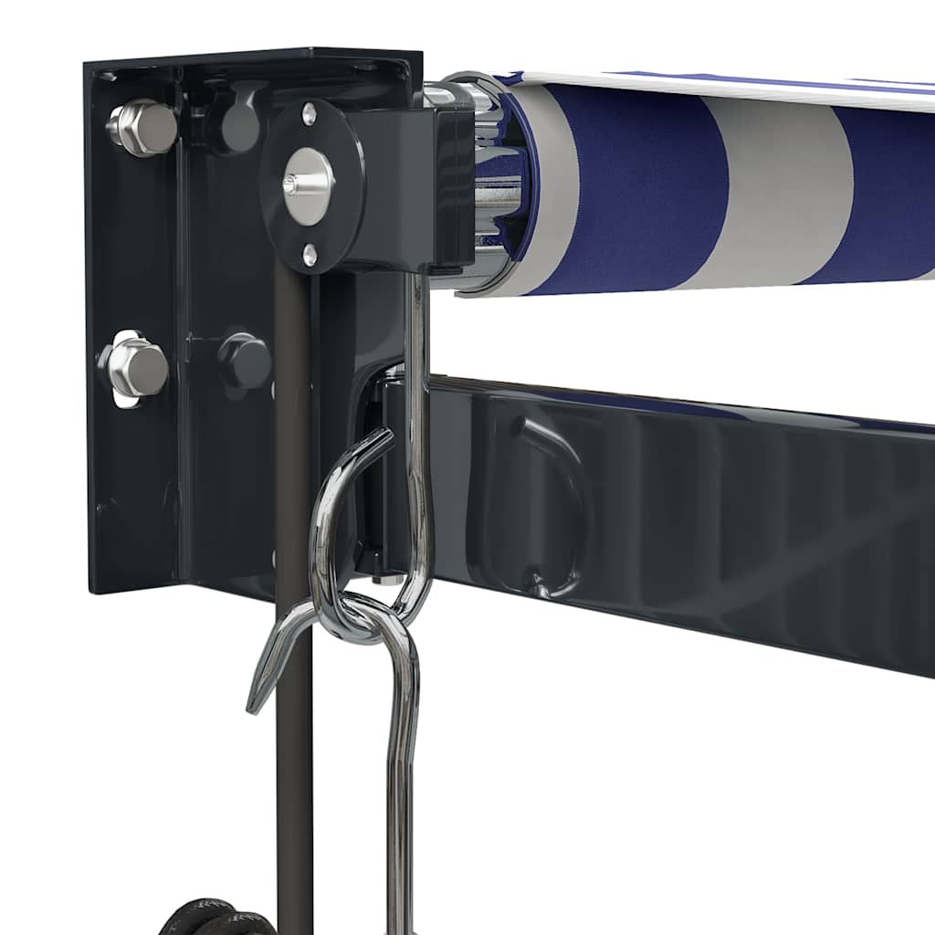 Automatska tenda na uvlačenje plavo-bijela 4 x 3 m