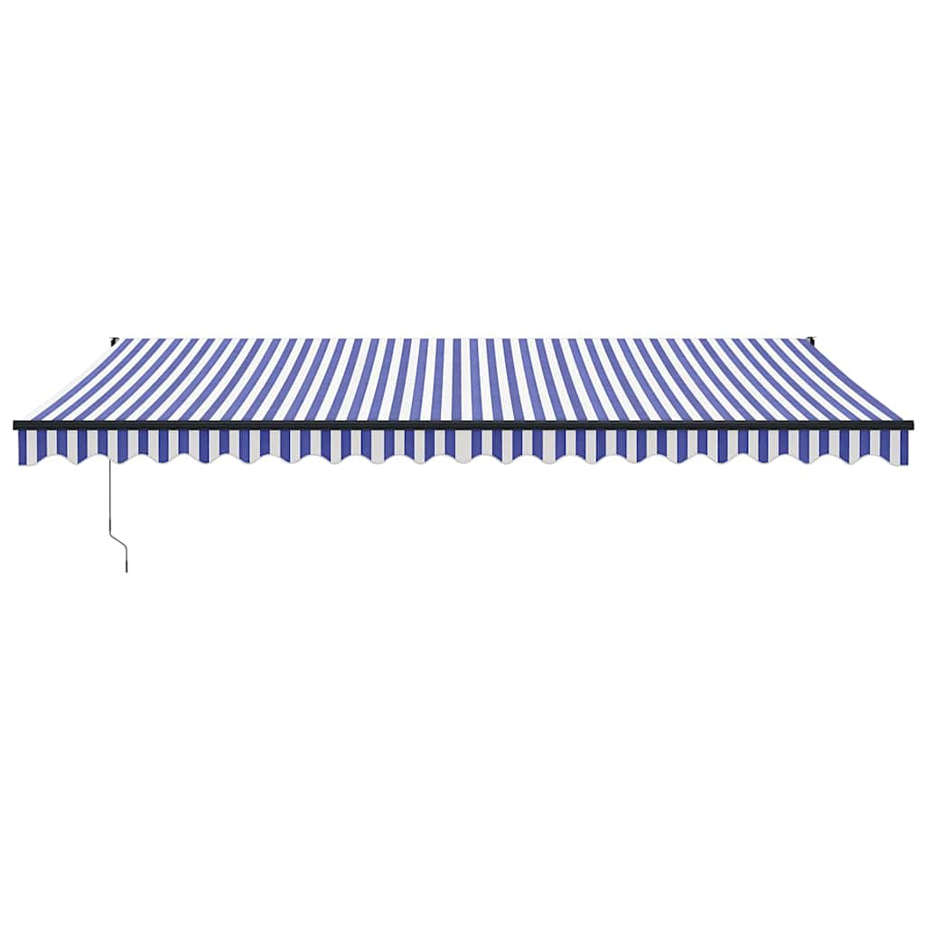 Automatska tenda na uvlačenje plavo-bijela 5 x 3 m