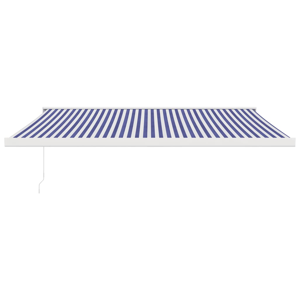 Tenda na uvlačenje plavo-bijela 4 x 3 m od tkanine i aluminija