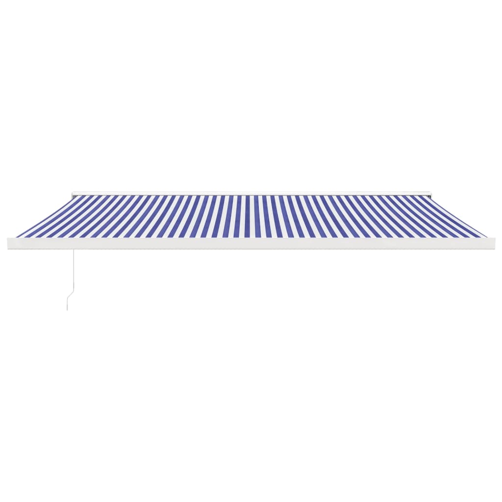 Tenda na uvlačenje plavo-bijela 5 x 3 m od tkanine i aluminija