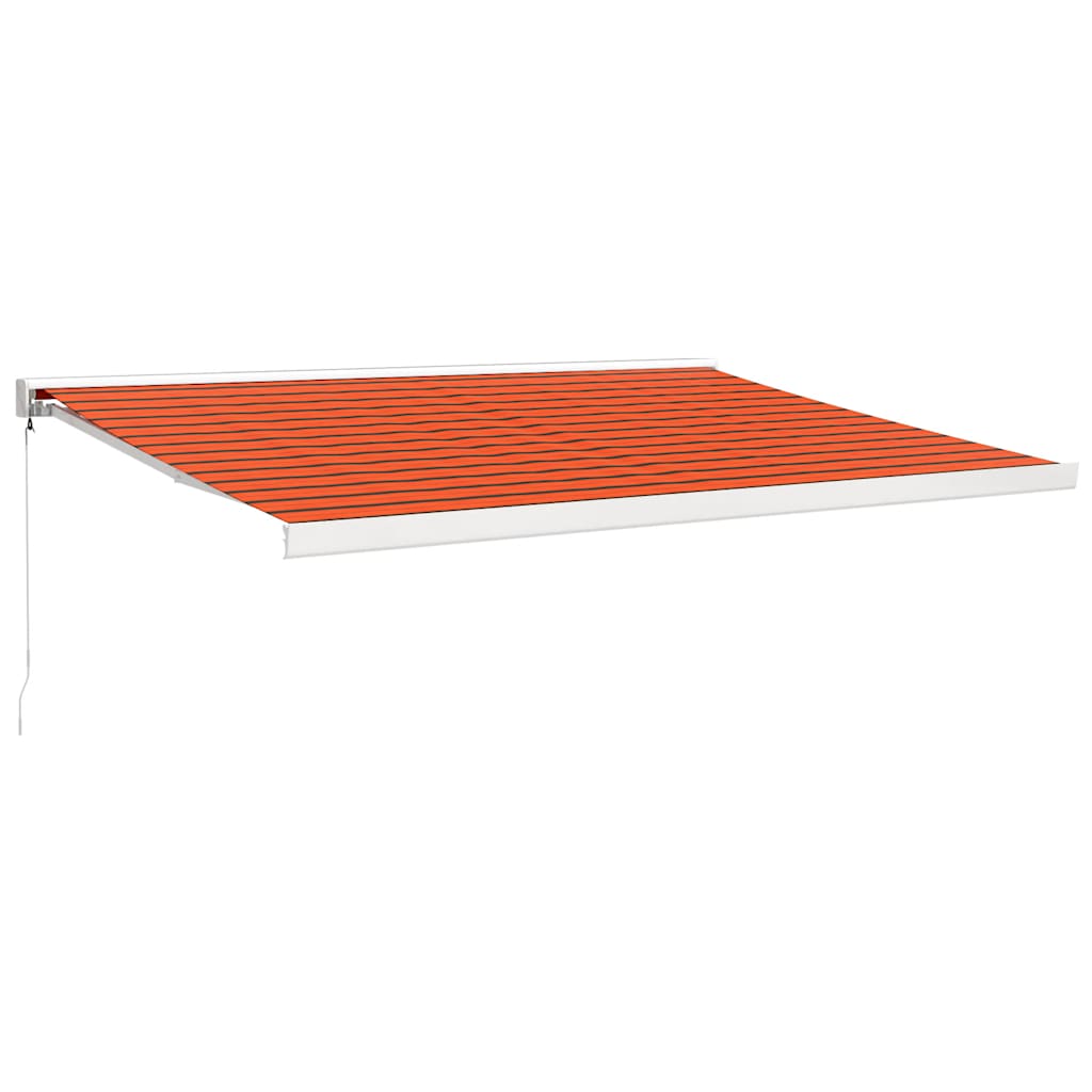 Tenda na uvlačenje narančasto-smeđa 4 x 3 m tkanina i aluminij