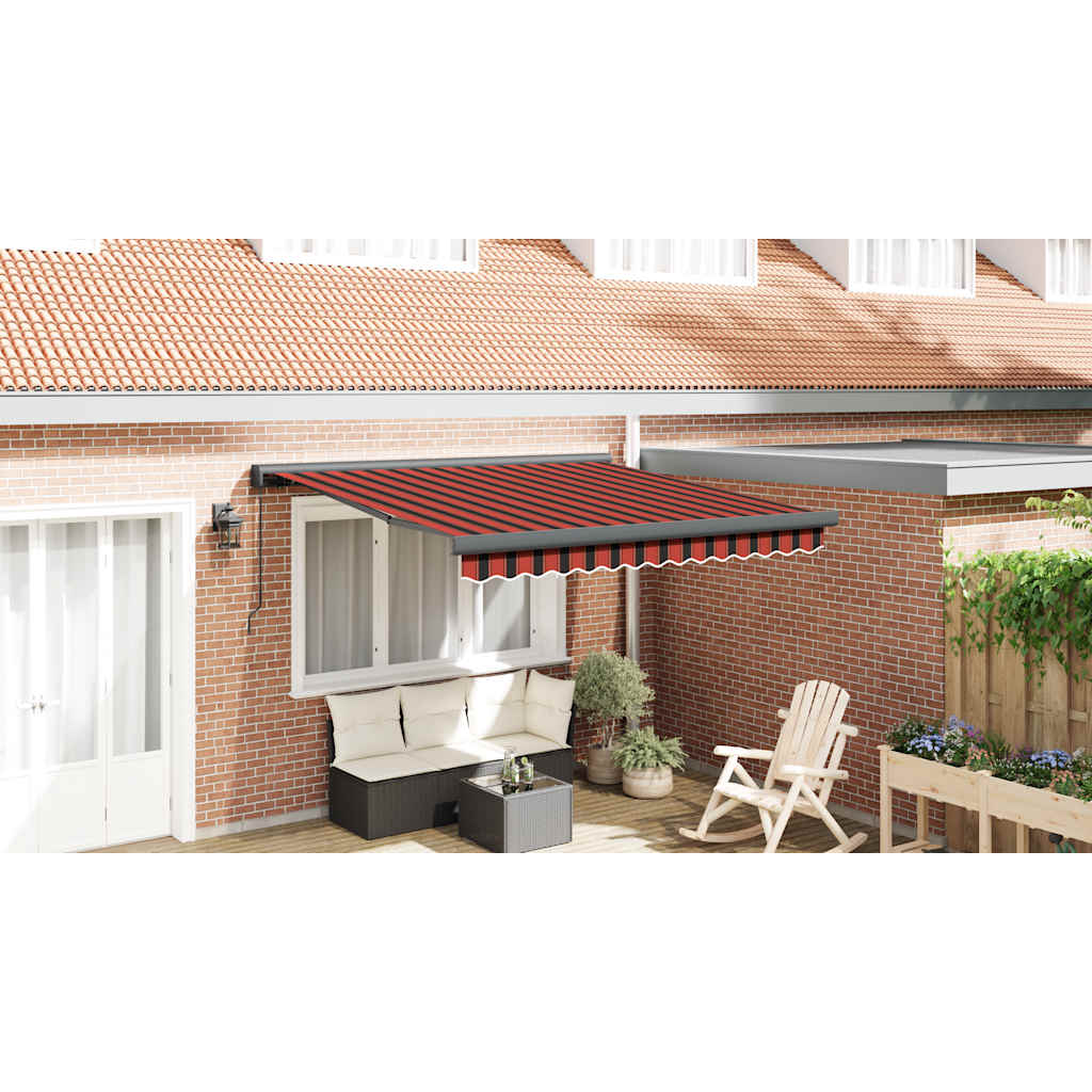Tenda na uvlačenje narančasto-smeđa 3x2,5 m tkanina i aluminij