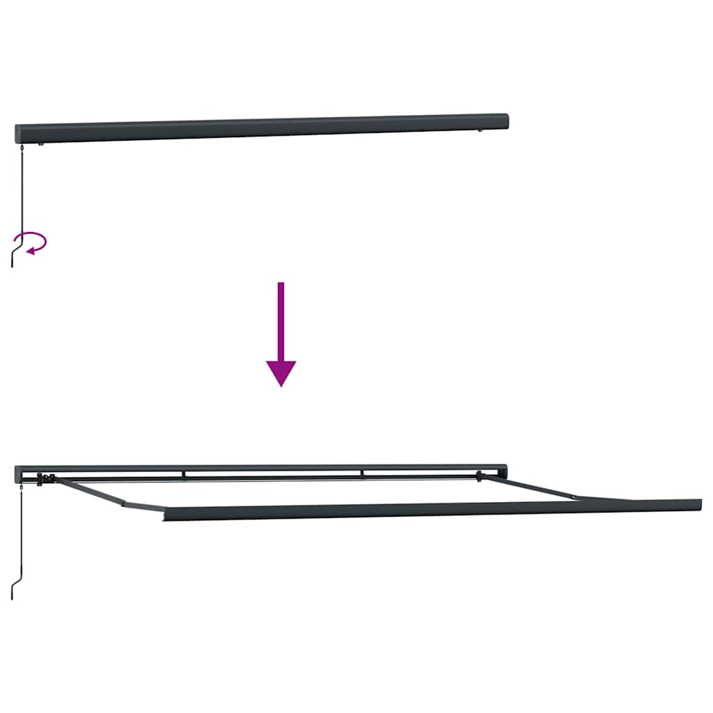 Tenda na uvlačenje narančasto-smeđa 4,5x3 m tkanina i aluminij