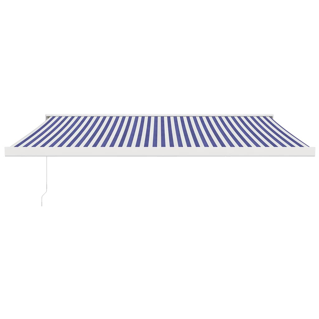 Tenda na uvlačenje plavo-bijela 4 x 3 m od tkanine i aluminija