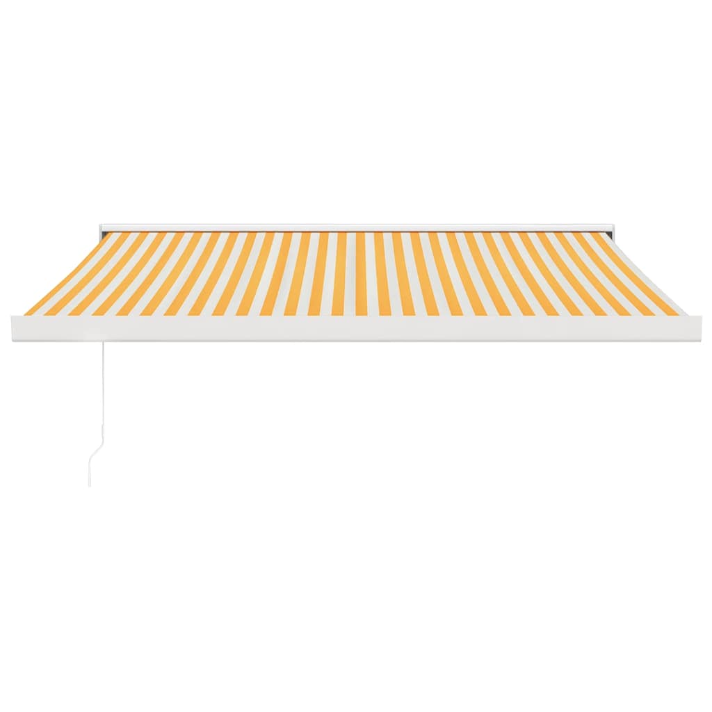 Tenda na uvlačenje žuto-bijela 3 x 2,5 m od tkanine i aluminija