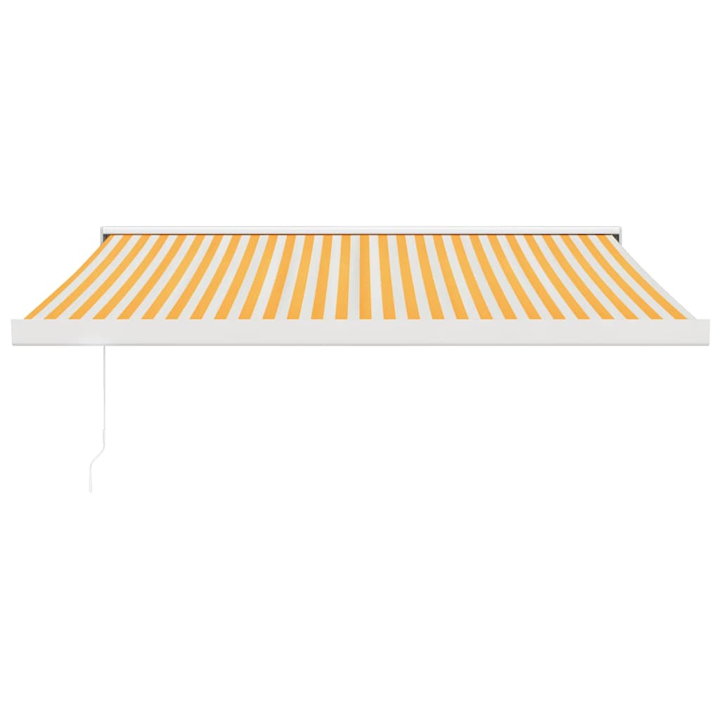 Tenda na uvlačenje žuto-bijela 3,5 x 2,5 m tkanina i aluminij