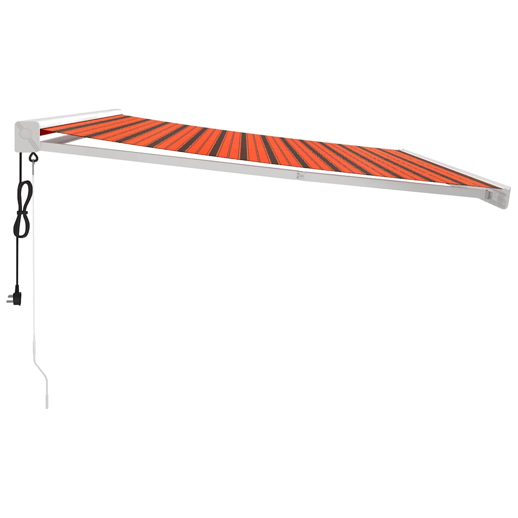 Tenda na uvlačenje narančasto-smeđa 4,5x3 m tkanina i aluminij