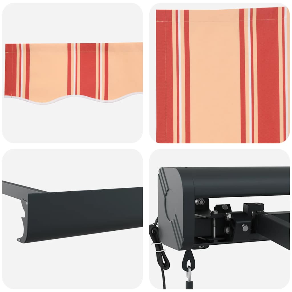 Tenda na uvlačenje žuto-bijela 3 x 2,5 m od tkanine i aluminija