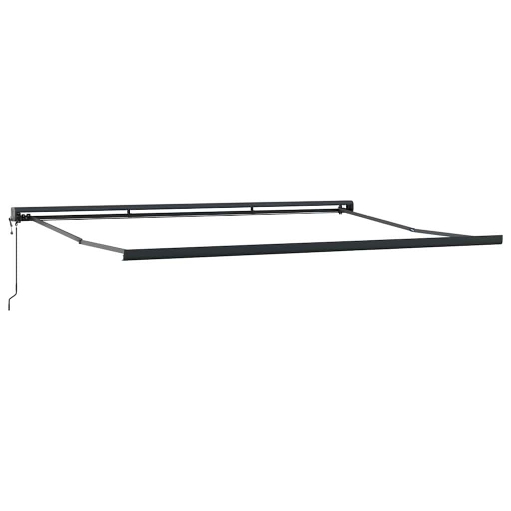 Tenda na uvlačenje žuto-bijela 4,5x3 m od tkanine i aluminija