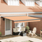 Tenda na uvlačenje žuto-bijela 4,5x3 m od tkanine i aluminija