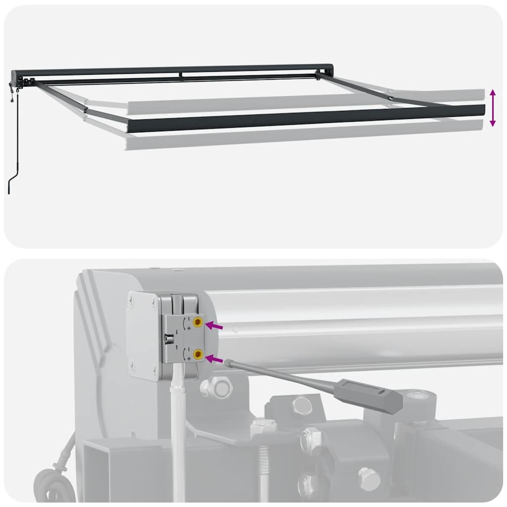 Tenda na uvlačenje narančasto-smeđa 3,5x2,5 m tkanina/aluminij