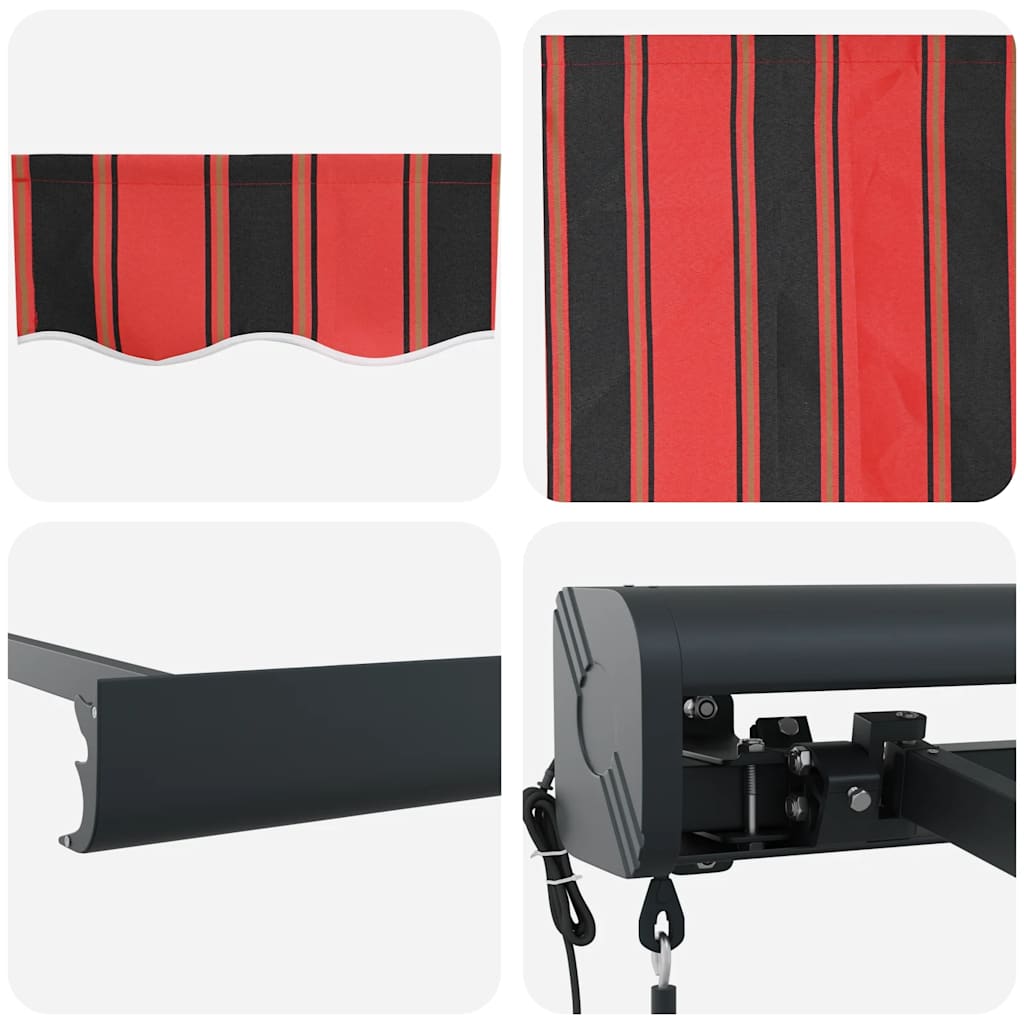Tenda na uvlačenje narančasto-smeđa 4 x 3 m tkanina i aluminij