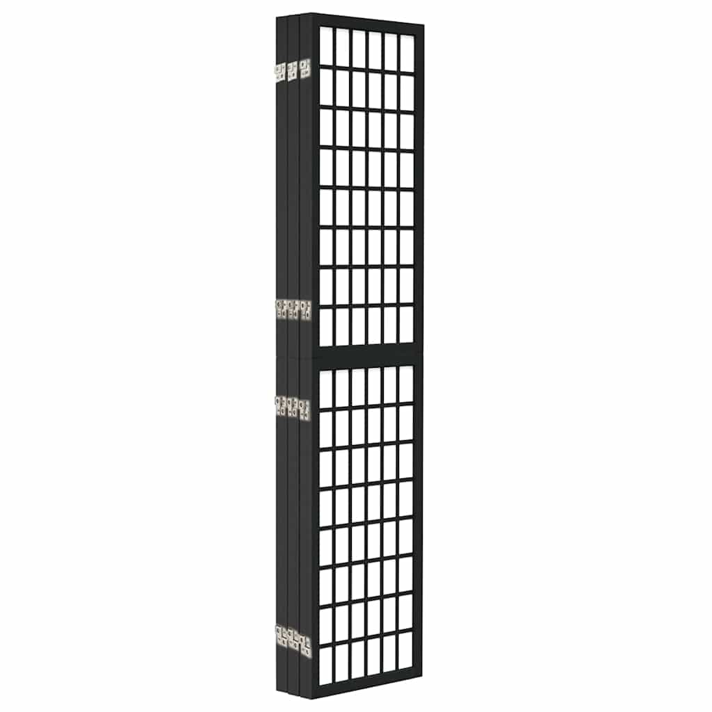 Sklopiva sobna pregrada 6 panela japanski stil 240x170 cm crna