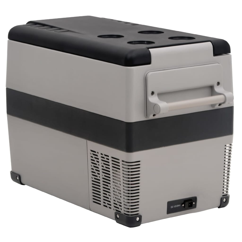 Prijenosni hladnjak s ručkom crno-sivi 35 L PP i PE