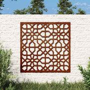 Vrtni zidni ukras 55 x 55 cm čelik COR-TEN s maurskim uzorkom
