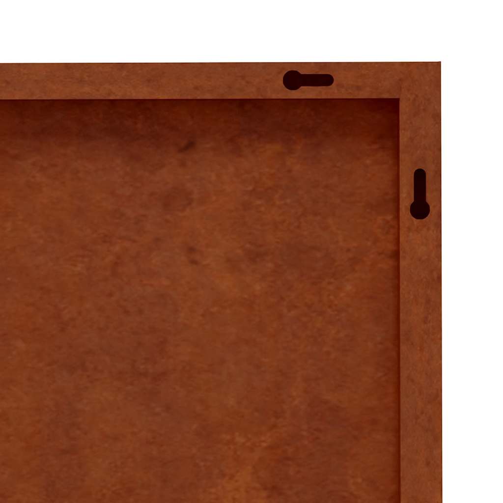 Vrtni zidni ukras 105 x 55 cm od čelika COR-TEN s uzorkom lišća