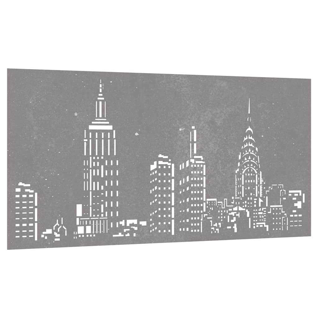 Vrtni zidni ukras 105 x 55 cm čelik COR-TEN s uzorkom horizonta