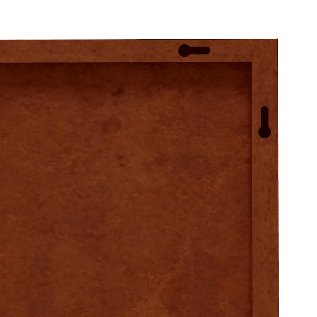 Vrtni zidni ukras 105 x 55 cm čelik COR-TEN s cvjetnim uzorkom