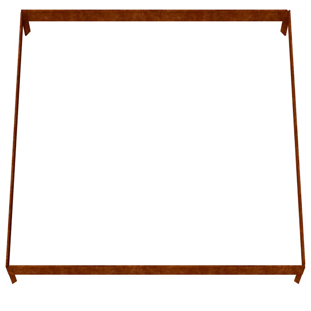 Povišena vrtna gredica 100 x 100 x 18,5 cm od čelika COR-TEN