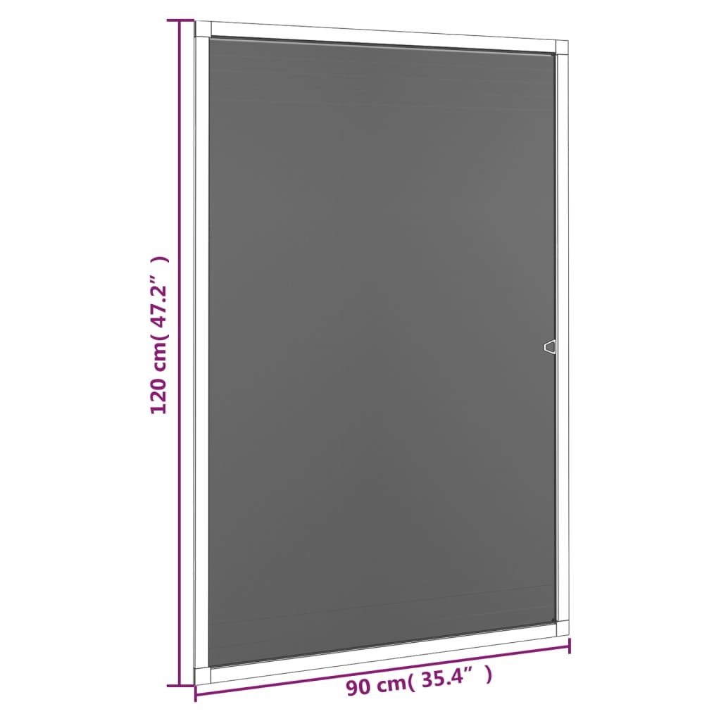 Prozorski zaslon protiv insekata bijeli 90x120 cm