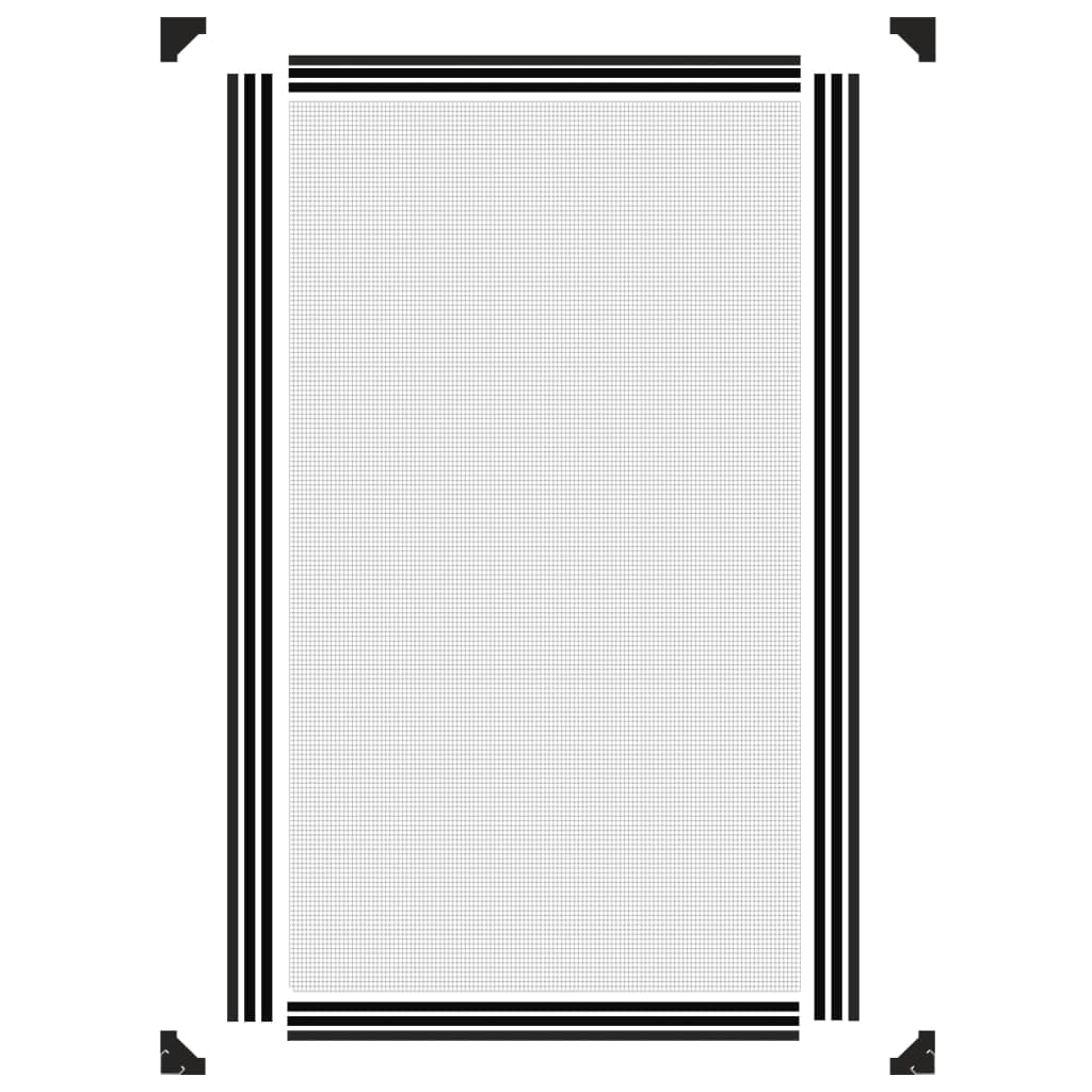 Magnetski prozorski zaslon protiv insekata antracit 80x140 cm