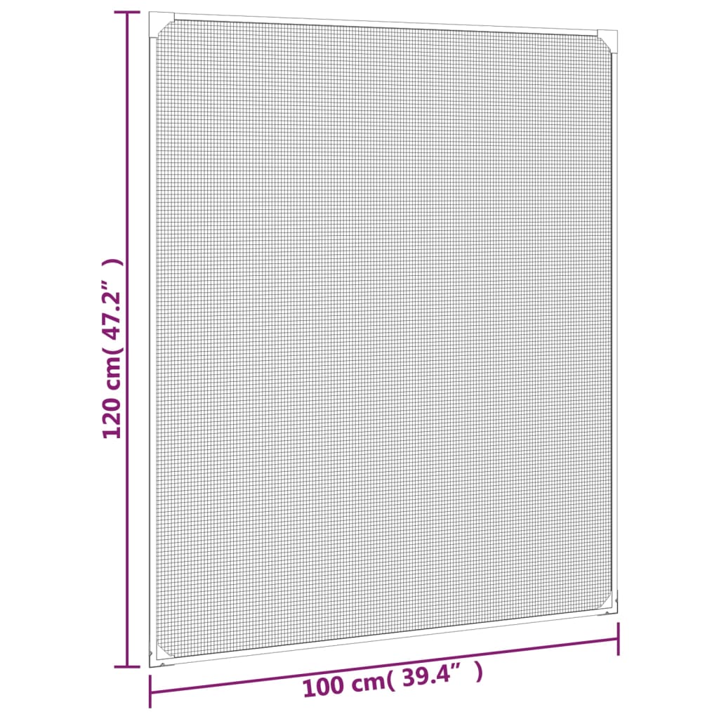 Magnetski prozorski zaslon protiv insekata antracit 100x120 cm
