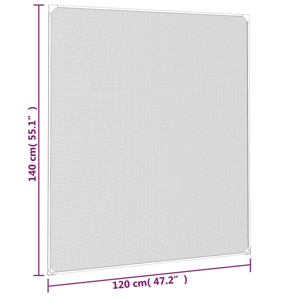 Magnetski prozorski zaslon protiv insekata antracit 120x140 cm