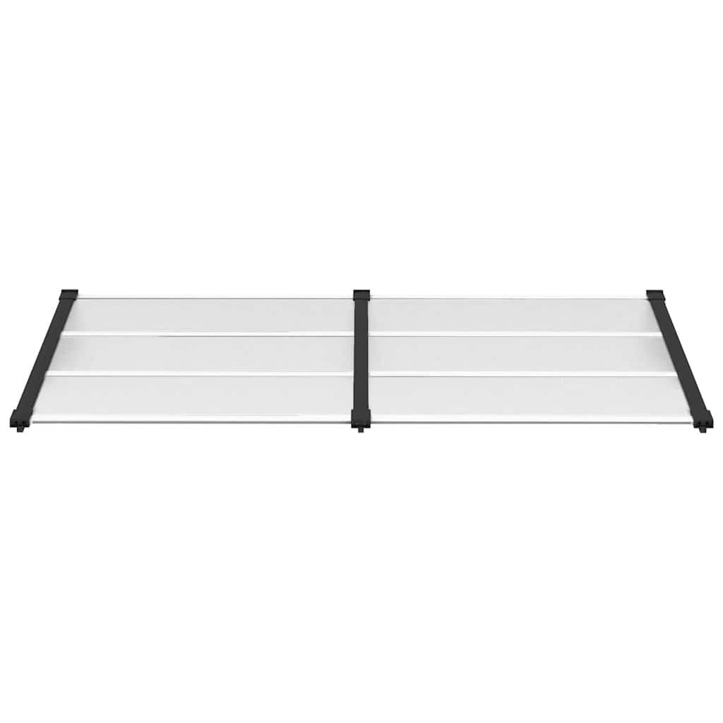 Nadstrešnica za vrata crna i prozirna 199 x 90 cm polikarbonat
