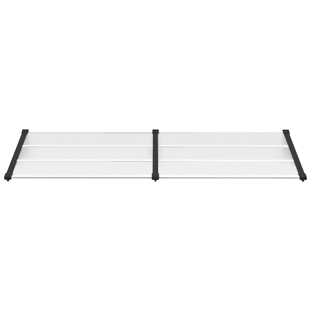 Nadstrešnica za vrata crna i prozirna 239x90 cm polikarbonat