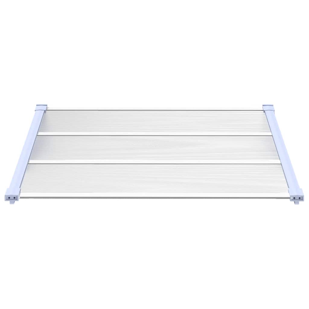 Nadstrešnica za vrata siva i prozirna 122 x 90 cm polikarbonat