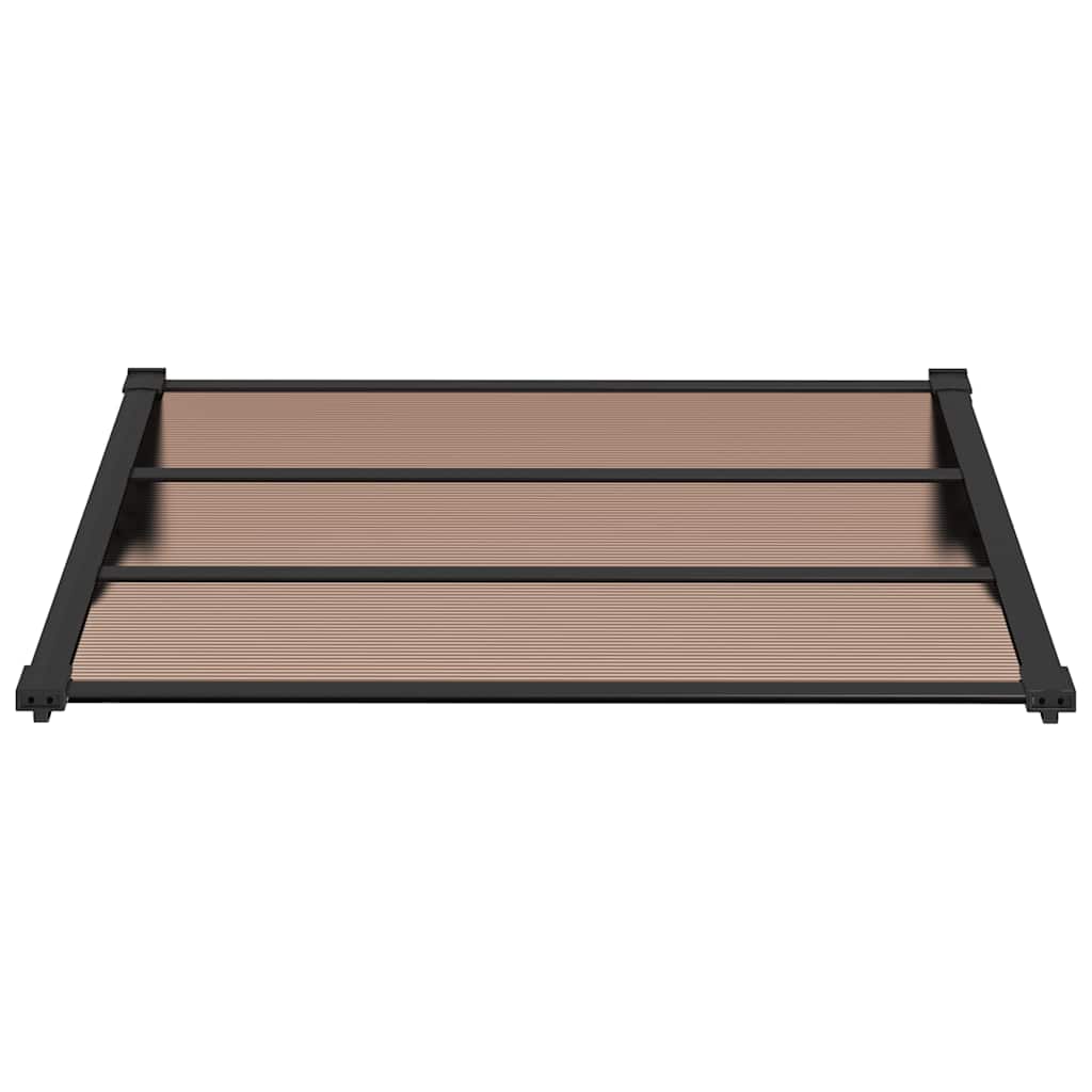 Nadstrešnica za vrata crna 122x90 cm polikarbonatna