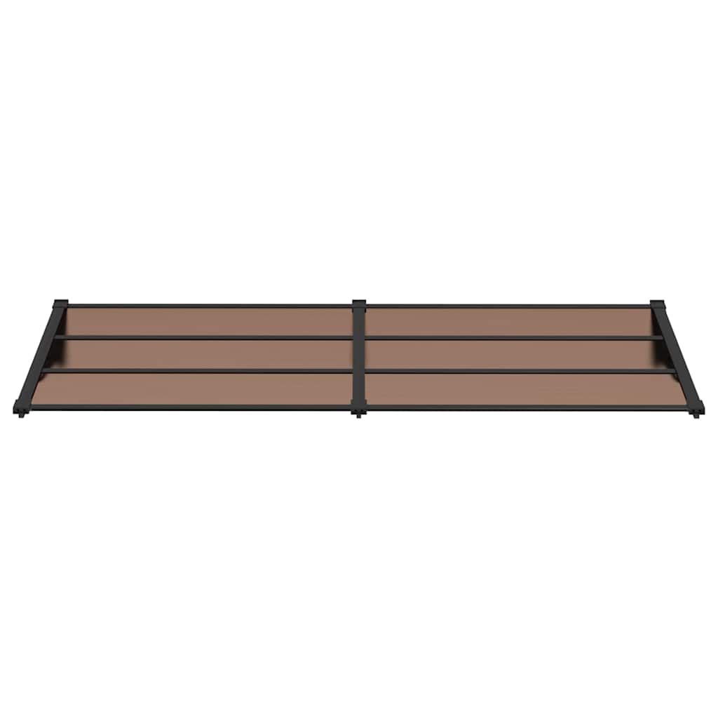 Nadstrešnica za vrata crna 239x90 cm polikarbonatna