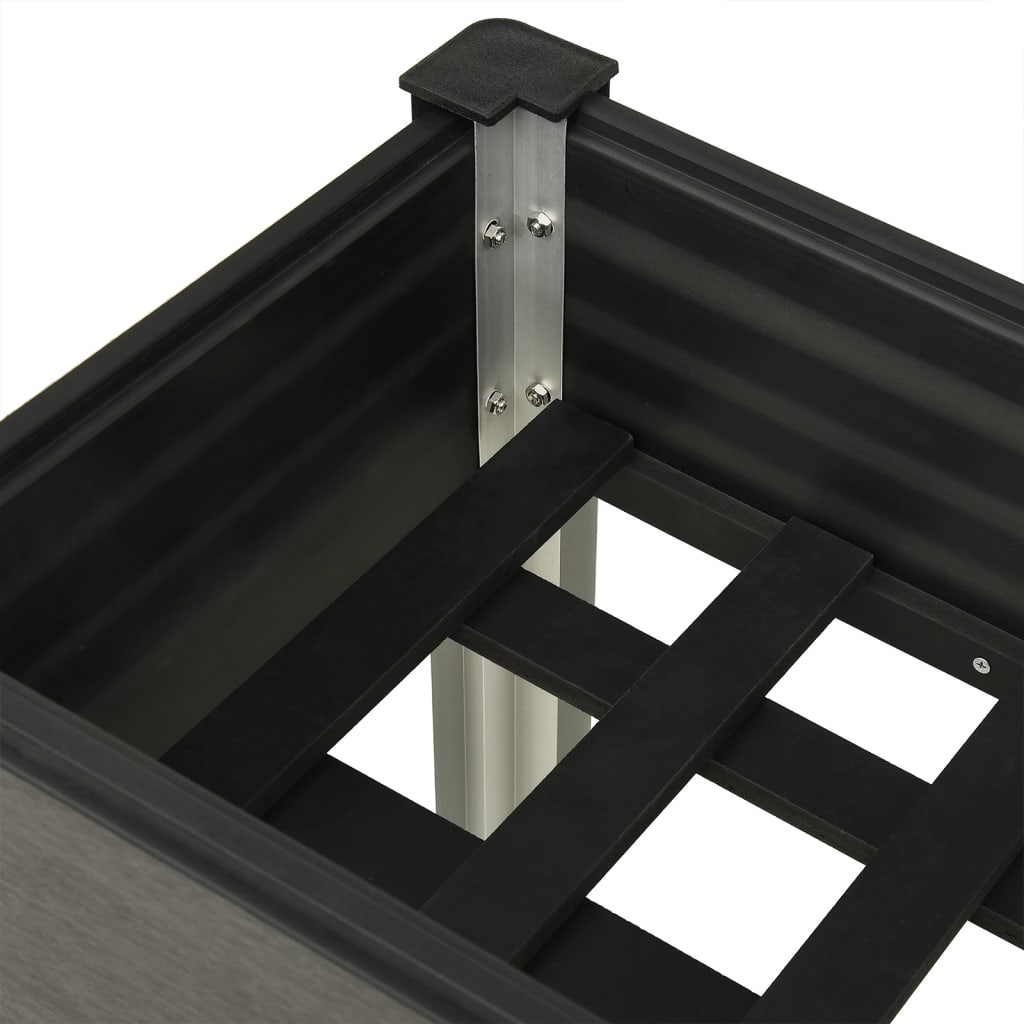 Povišena vrtna gredica siva 120 x 40 x 75 cm WPC