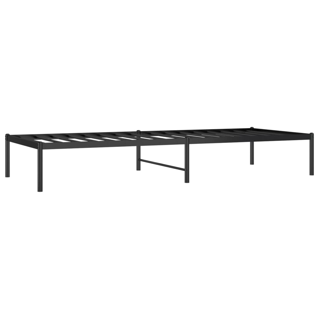 Metalni okvir za krevet crni 80x200 cm