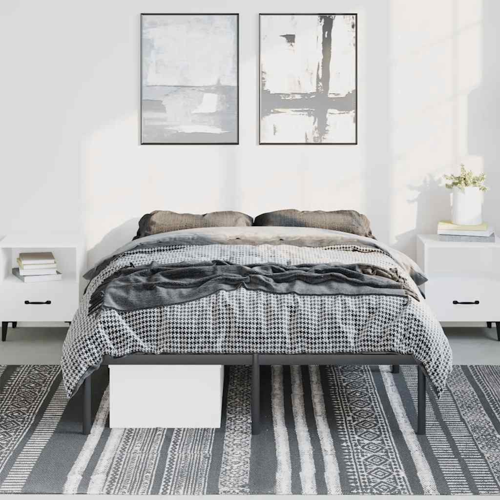 Metalni okvir za krevet crni 135x190 cm