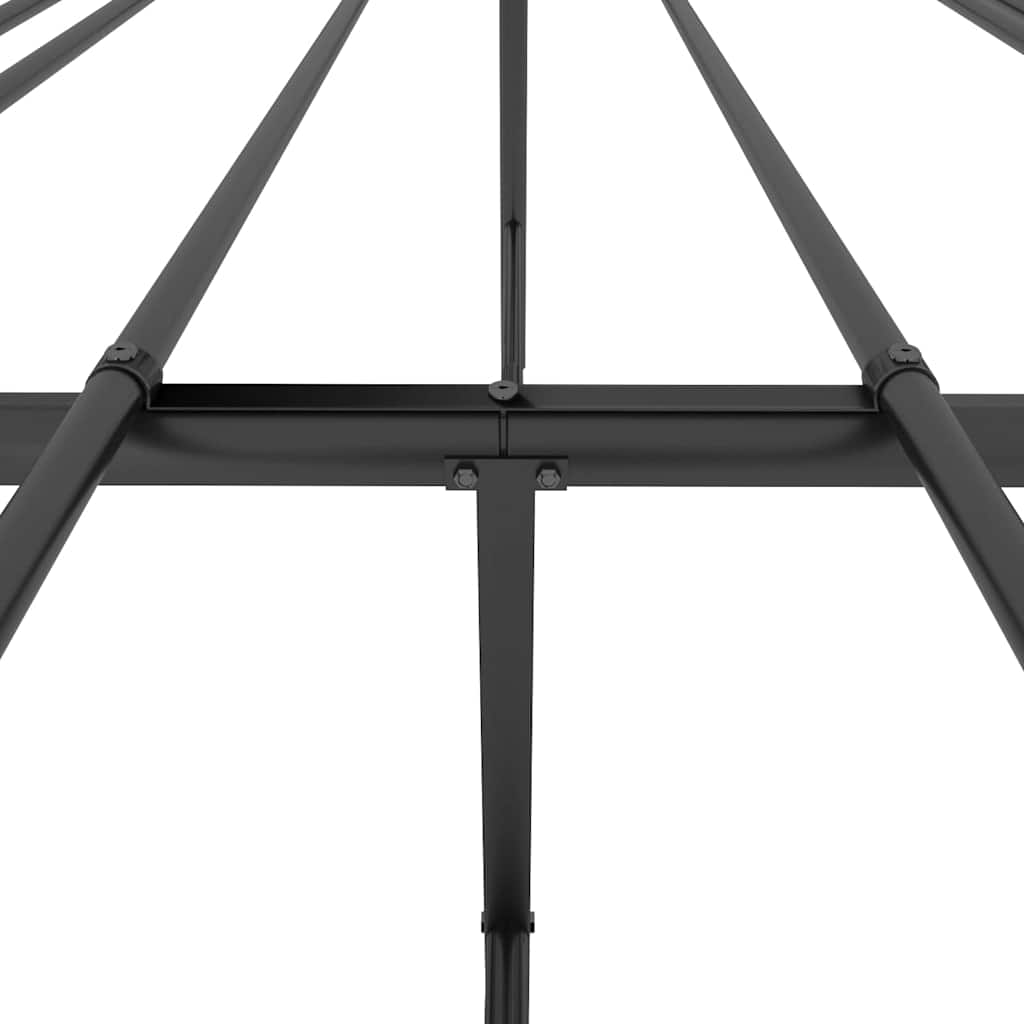 Metalni okvir za krevet crni 140x190 cm