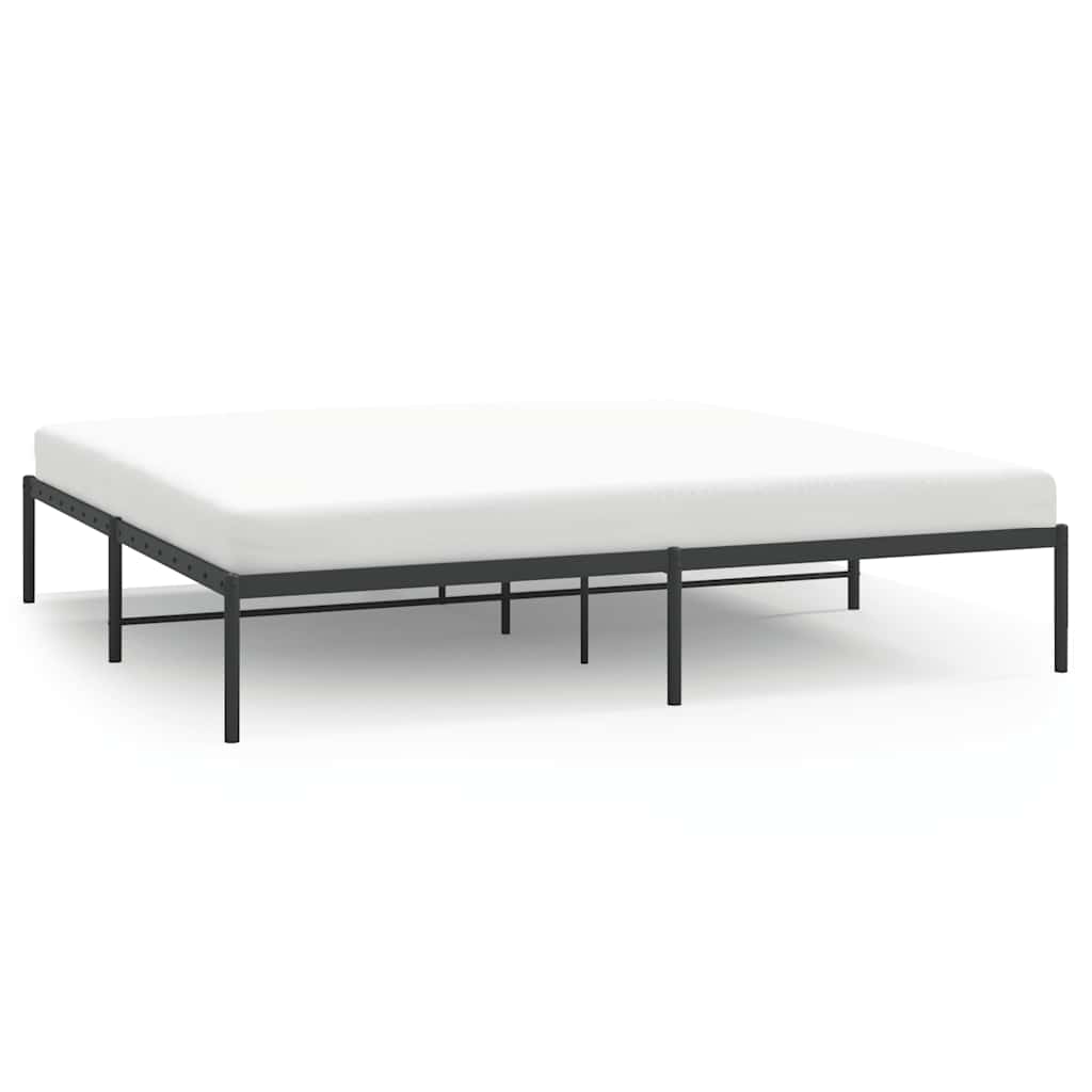 Metalni okvir za krevet crni 180x200 cm