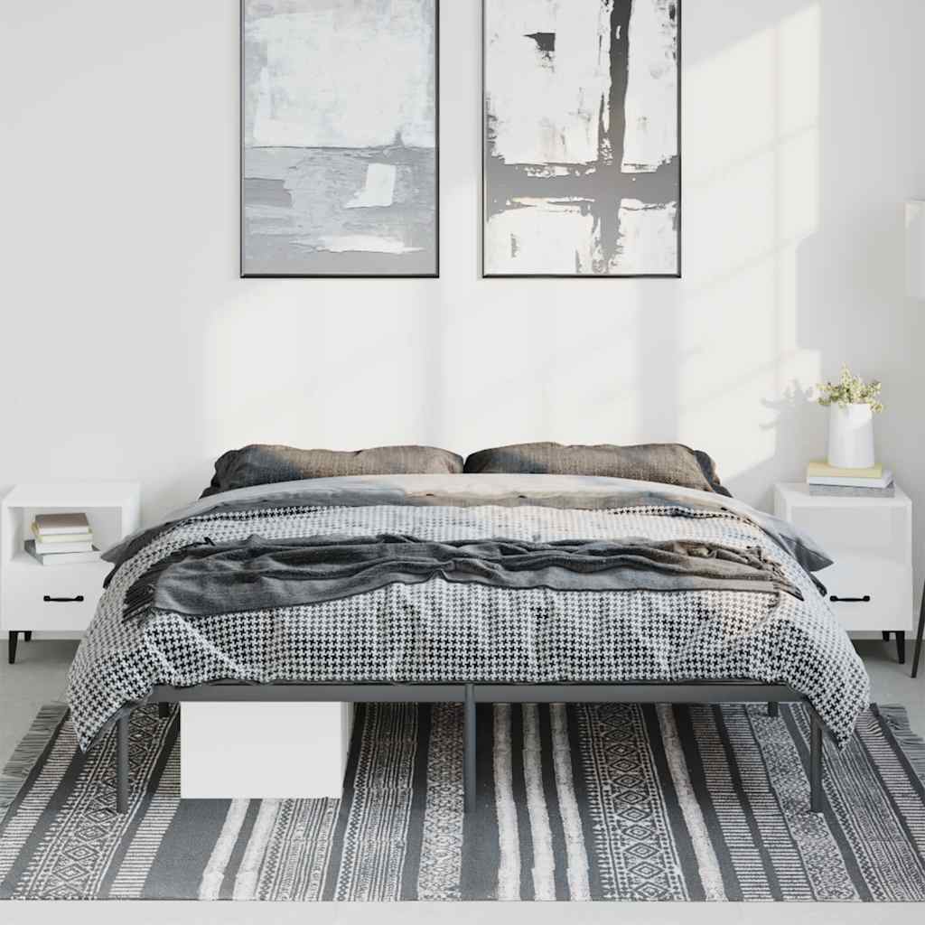 Metalni okvir za krevet crni 183x213 cm
