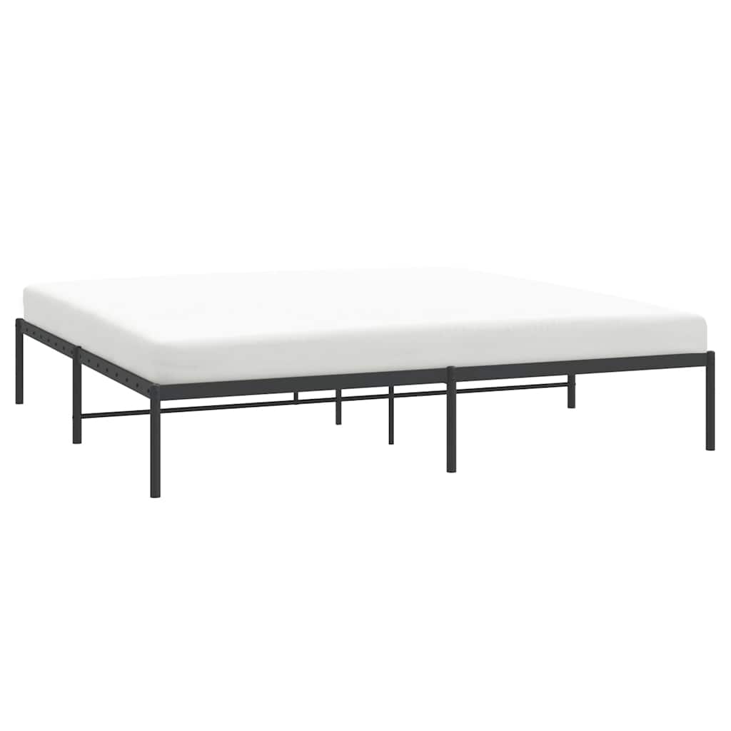 Metalni okvir za krevet crni 183x213 cm