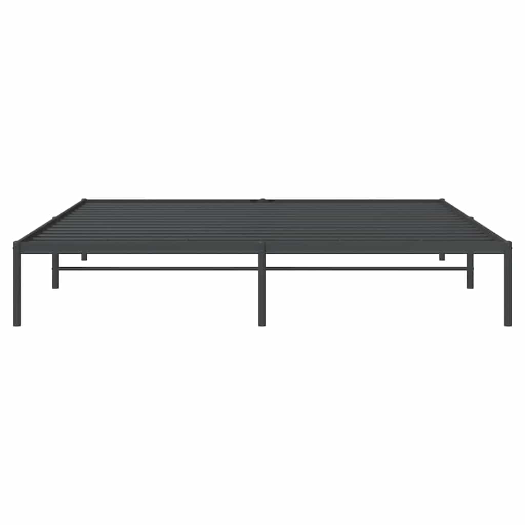 Metalni okvir za krevet crni 200x200 cm