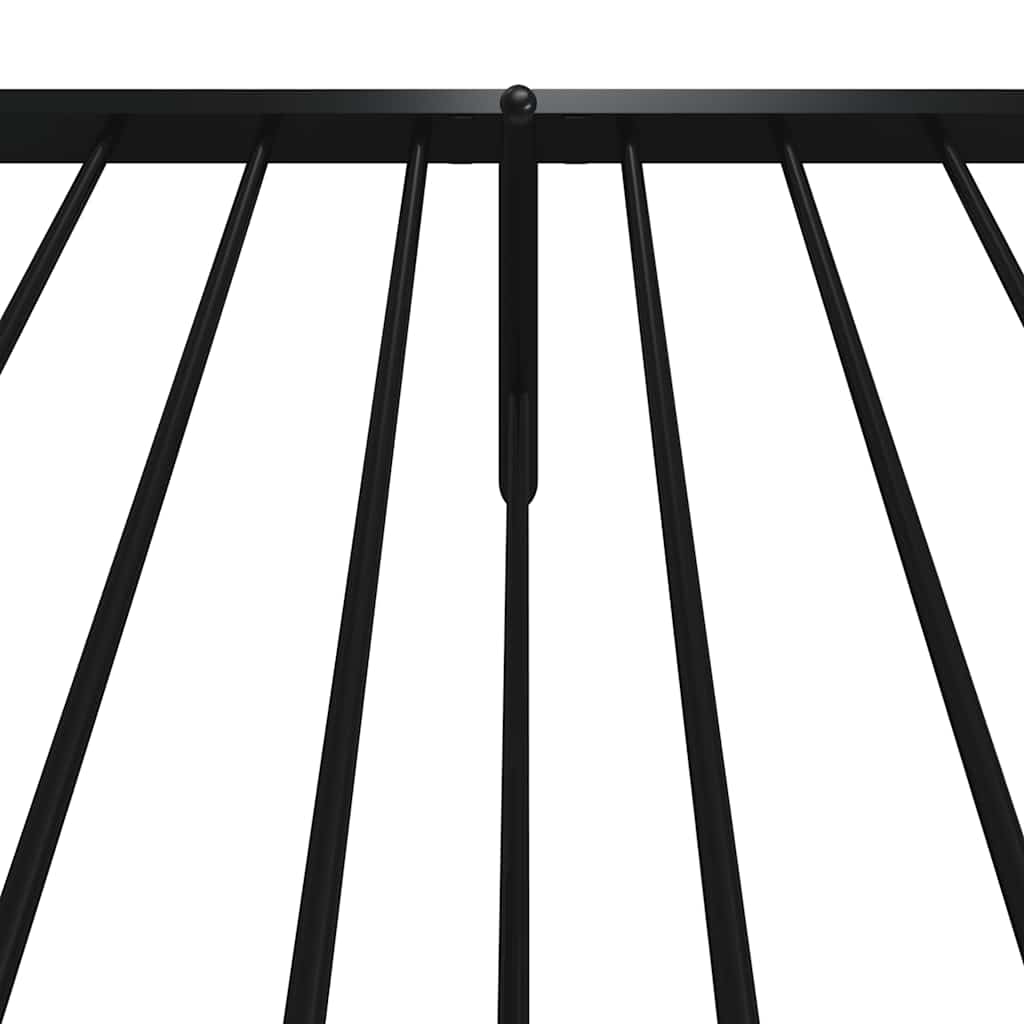 Metalni okvir kreveta uzglavlje i podnožje crni 80x200 cm