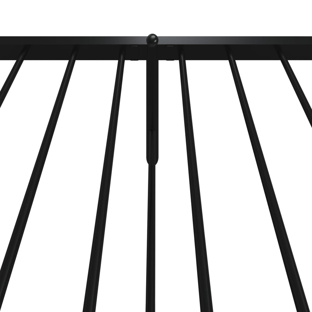 Metalni okvir kreveta uzglavlje i podnožje crni 107x203 cm