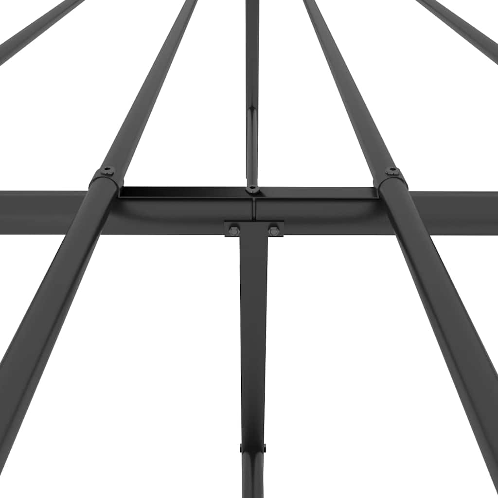 Metalni okvir kreveta uzglavlje i podnožje crni 193x203 cm