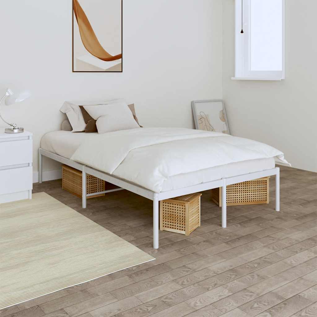 Metalni okvir za krevet bijeli 120 x 190 cm
