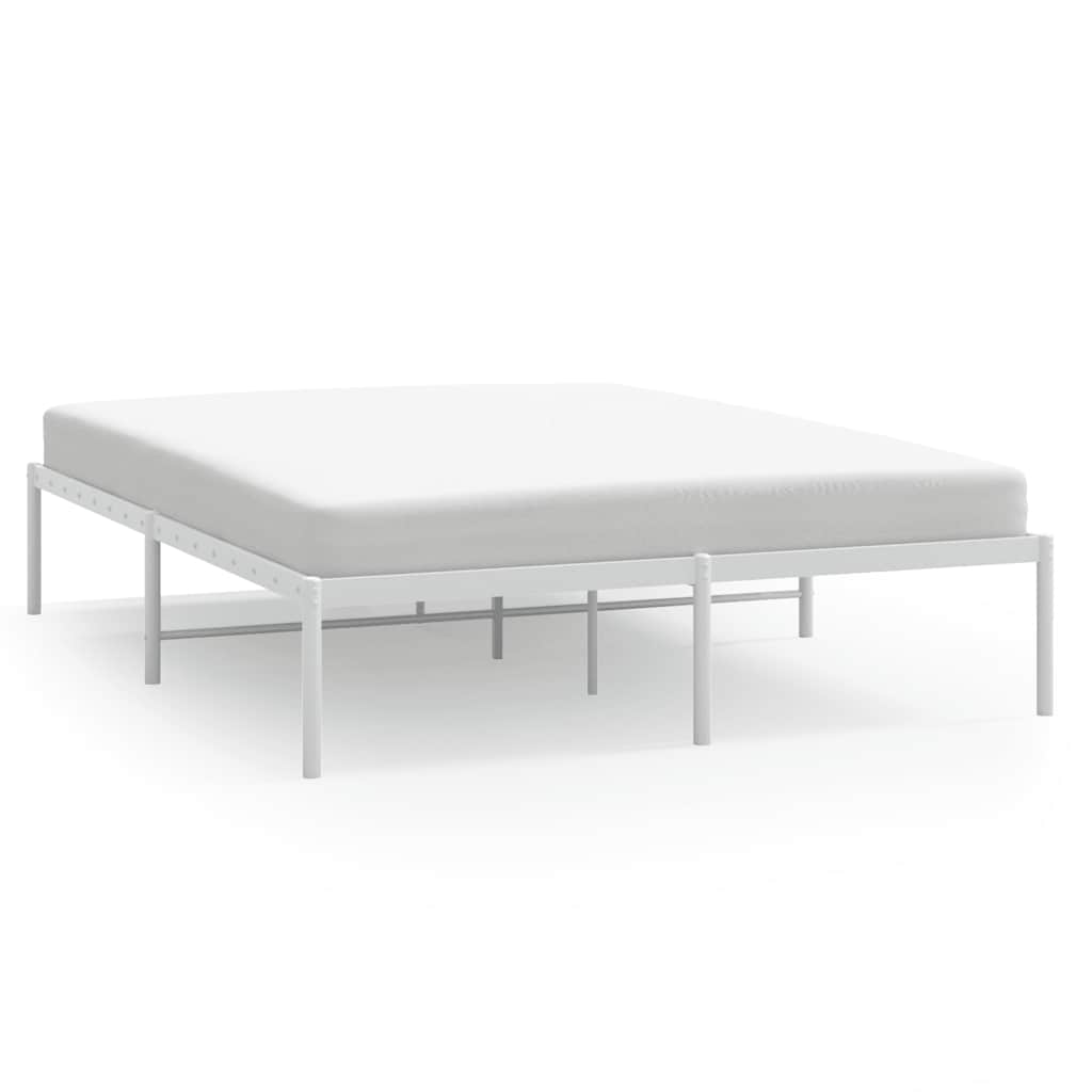 Metalni okvir za krevet bijeli 140 x 190 cm