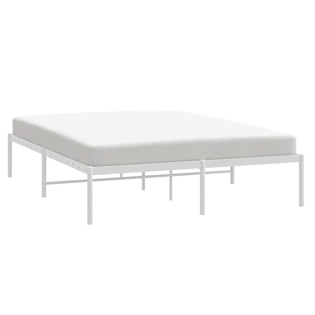 Metalni okvir za krevet bijeli 140 x 190 cm